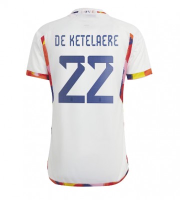 Belgia Charles De Ketelaere #22 Koszulka Wyjazdowych MŚ 2022 Krótki Rękaw